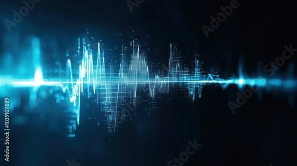 Fototapeta Abstract Digital Sound Wave Visualisation