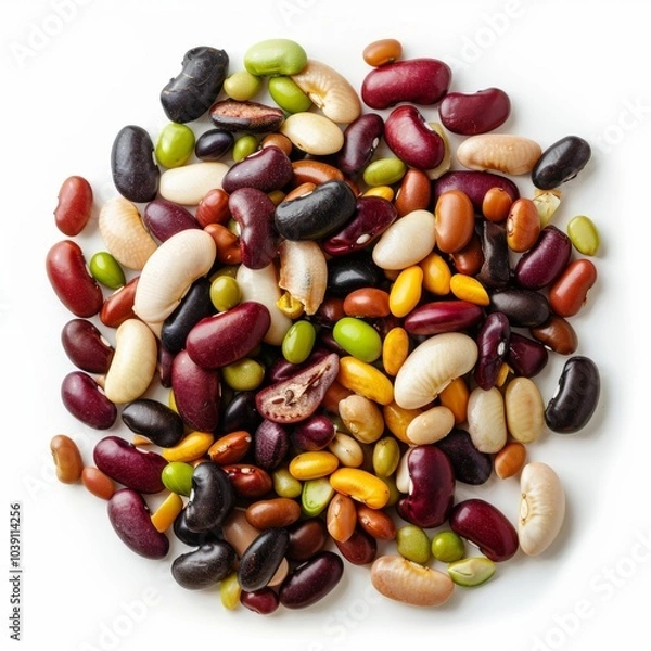 Obraz Mixed beans isolated on white background