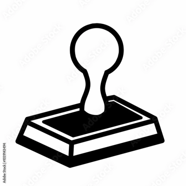 Obraz Eraser black icon with white background 