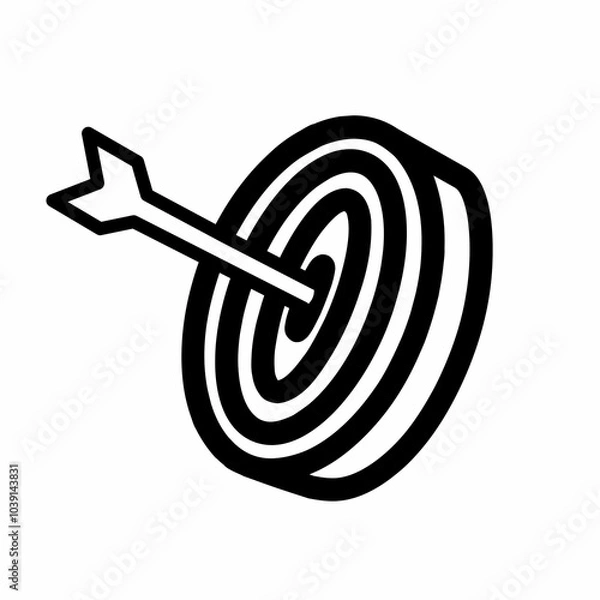 Fototapeta target and arrow