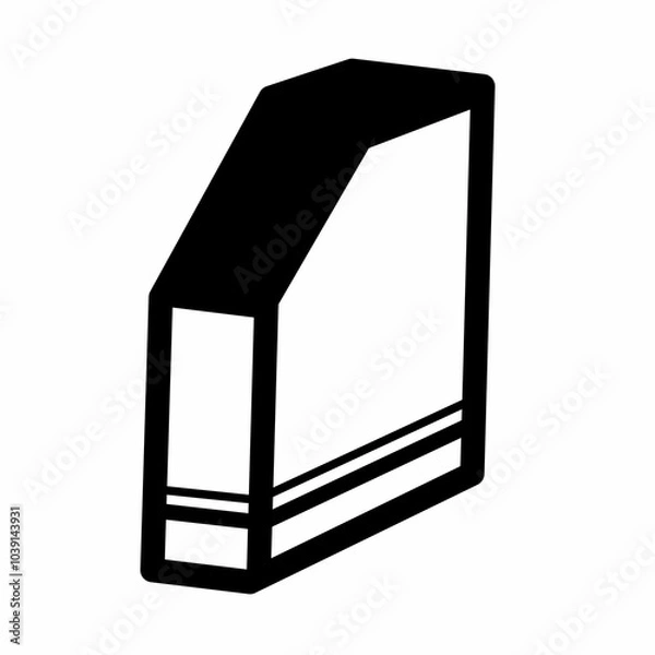 Obraz Eraser black icon with white background 