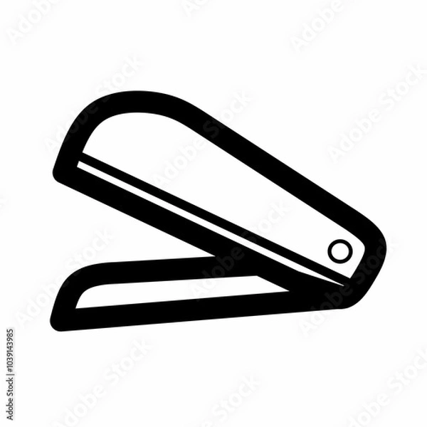 Obraz Eraser black icon with white background 