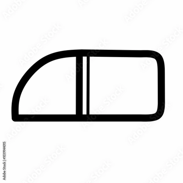 Obraz Eraser black icon with white background 