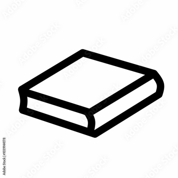 Obraz black book isolated on white background