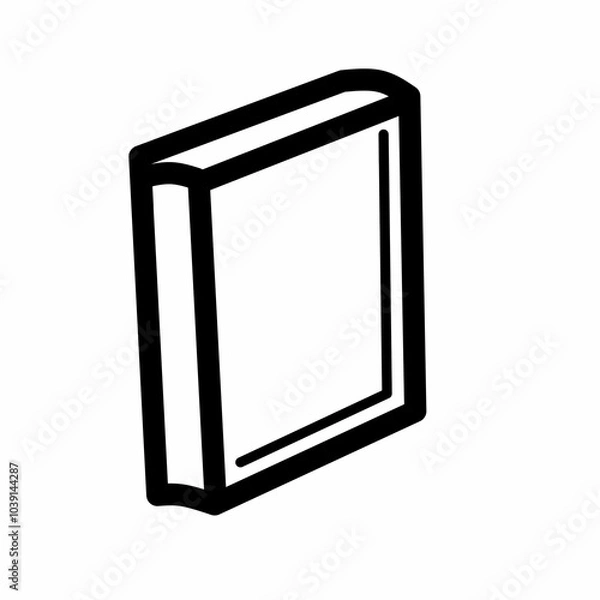 Obraz Book black icon illustration vector 
