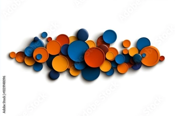 Fototapeta Abstract segmentation diagram, with concentric circles and minimal lines representing different layers of segmentation