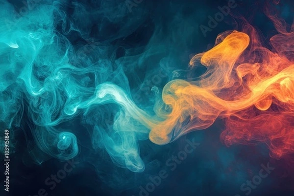 Obraz Digital Abstract Illustration of Smoke Patterns