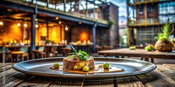 Fototapeta Urban Exploration Photography - Captivating Rohe Putenbrust with a Modern Twist for Culinary Artistry and Food Styling in a Trendy Urban Environment