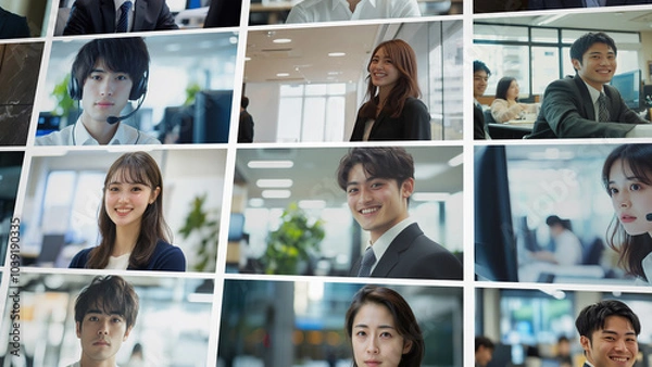 Obraz 働く人々の写真