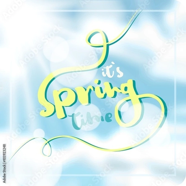 Fototapeta Typographic Design - It's Spring Time