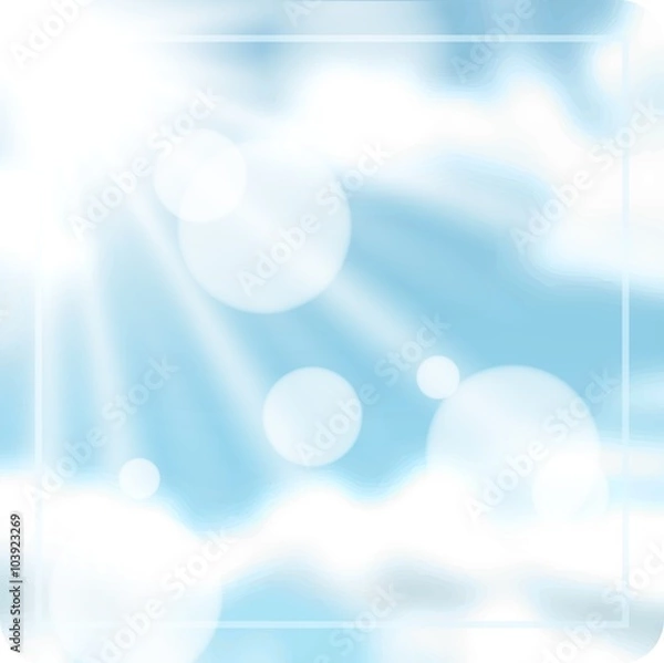 Fototapeta Typographic Design - Spring clouds
