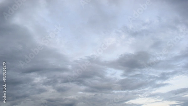 Obraz blue sky and white cloud background, cloudy in rainny season