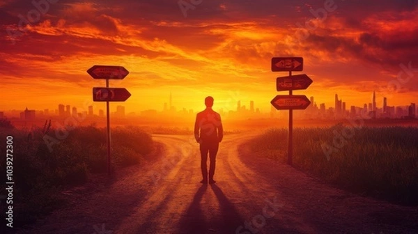 Obraz Choice at Sunset