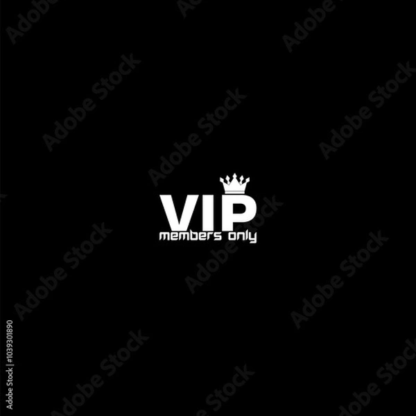 Fototapeta VIP members only icon isolated on dark background