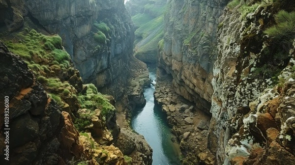 Fototapeta High Angle View Into a Stunning Canyon Landscape