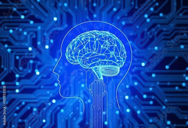 Fototapeta neural innovation humanmachine interface cognitive technology