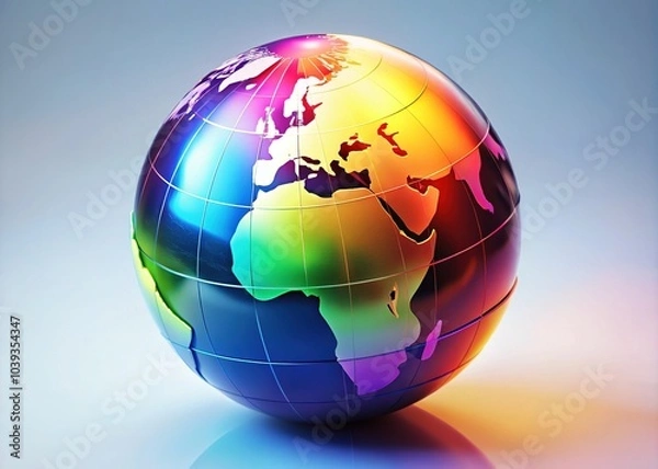 Fototapeta Minimalist Globe Logo Design with Arc - Business Branding