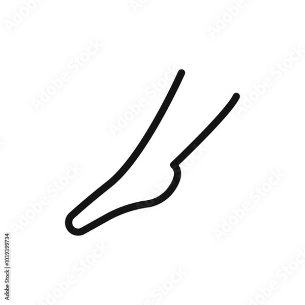 Obraz Foot icon Thin line art isolated