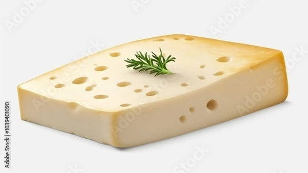 Obraz Monterey Jack isolated on transparent background