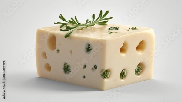 Obraz Monterey Jack isolated on transparent background