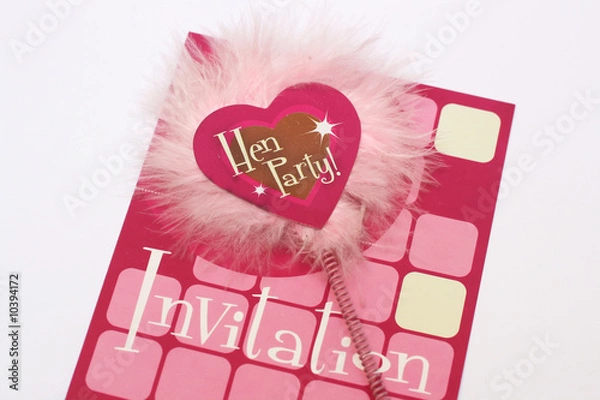 Obraz a hen party invitation with a wand