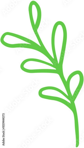 Fototapeta Hand Drawn Leaves