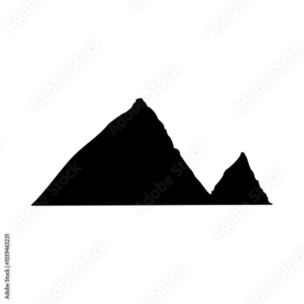 Obraz mountain silhouette vector icon