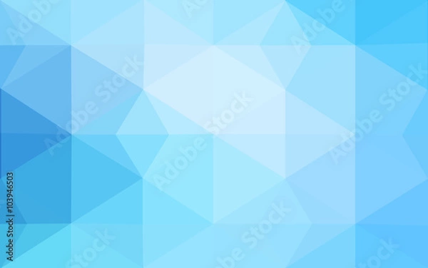Fototapeta Blue polygonal design pattern, which consist of triangles and gradient in origami style.
