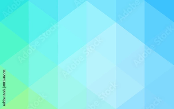 Fototapeta Multicolor green, blue polygonal design pattern, which consist of triangles and gradient in origami style.