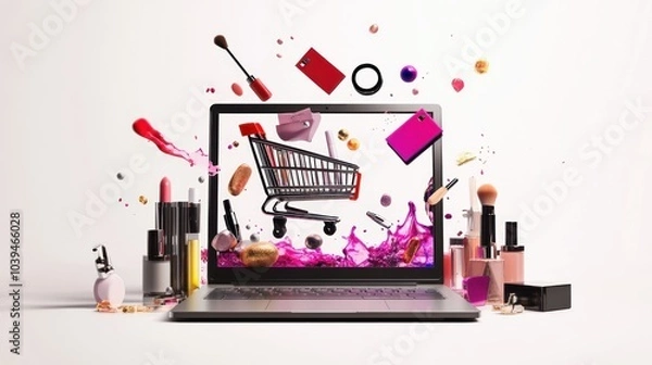 Obraz Online Shopping for Beauty Products