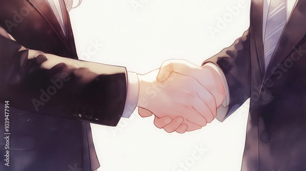 Fototapeta 契約成立の握手