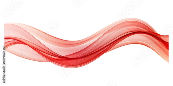 Obraz abstract red wave curve lines designs on white background