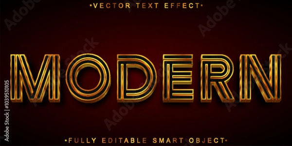 Obraz Modern Luxury Elegant Vector Fully Editable Smart Object Text Effect