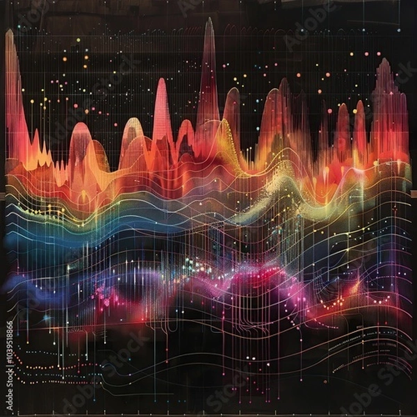 Fototapeta Detailed Graph of Electromagnetic Spectrum