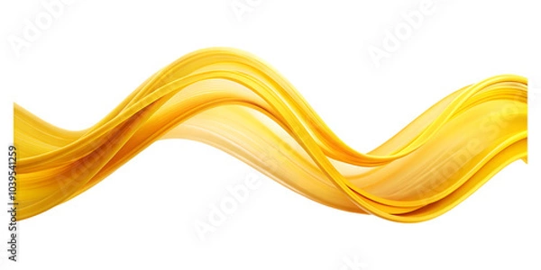 Fototapeta abstract yellow wave curve lines designs on white background
