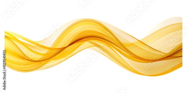 Fototapeta abstract yellow wave curve lines designs on white background