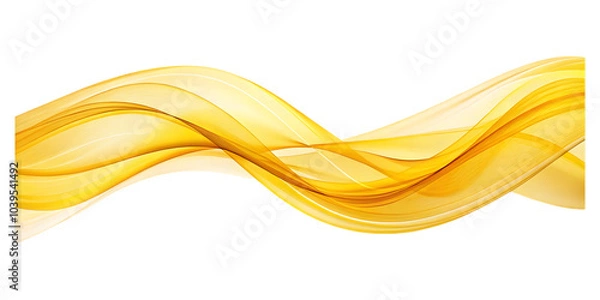 Obraz abstract yellow wave curve lines designs on white background