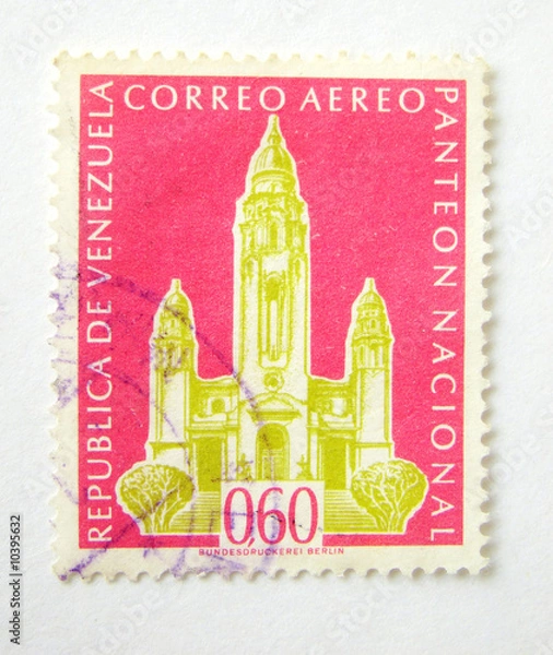 Obraz Venezuela postage stamp on white background