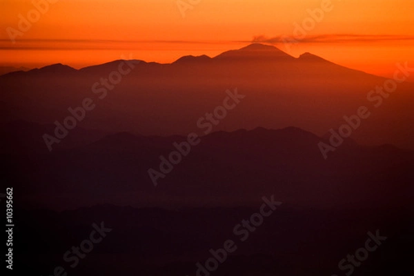 Obraz 夜明けの浅間山