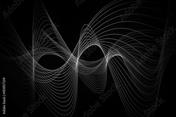 Fototapeta white line smooth wave