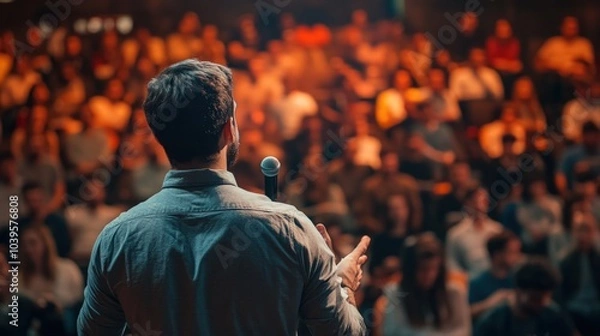 Obraz Speaker Addressing a Large Audience