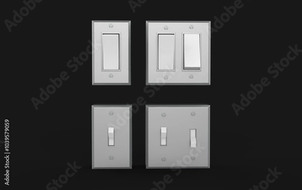 Fototapeta light switch on a wall