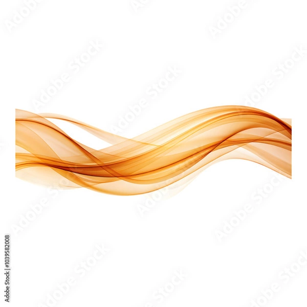 Obraz abstract orange wave curve lines designs on white background