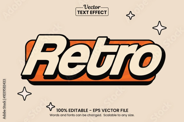 Fototapeta Retro vintage text effect, Editable text effect