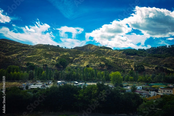 Obraz mountains and clouds