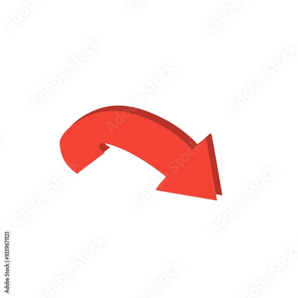 Fototapeta red arrow vector