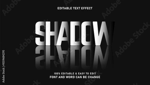 Fototapeta Editable vector dark shadow text effect