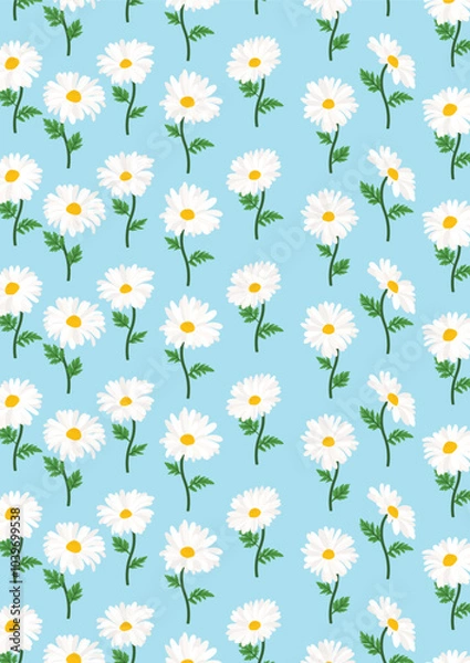 Obraz Daisy flower background.Eps 10 vector.