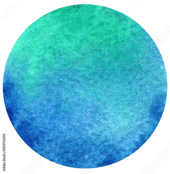 Fototapeta Watercolor hand painted circles texture. Watercolour circle elements for design.