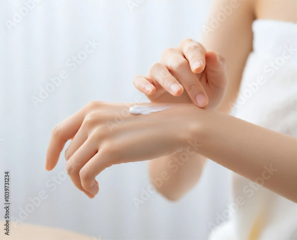 Fototapeta スキンケア　女性　保湿